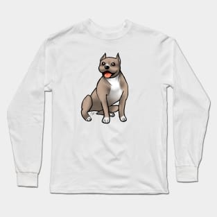 Dog - American Staffordshire Terrier - Brown Long Sleeve T-Shirt